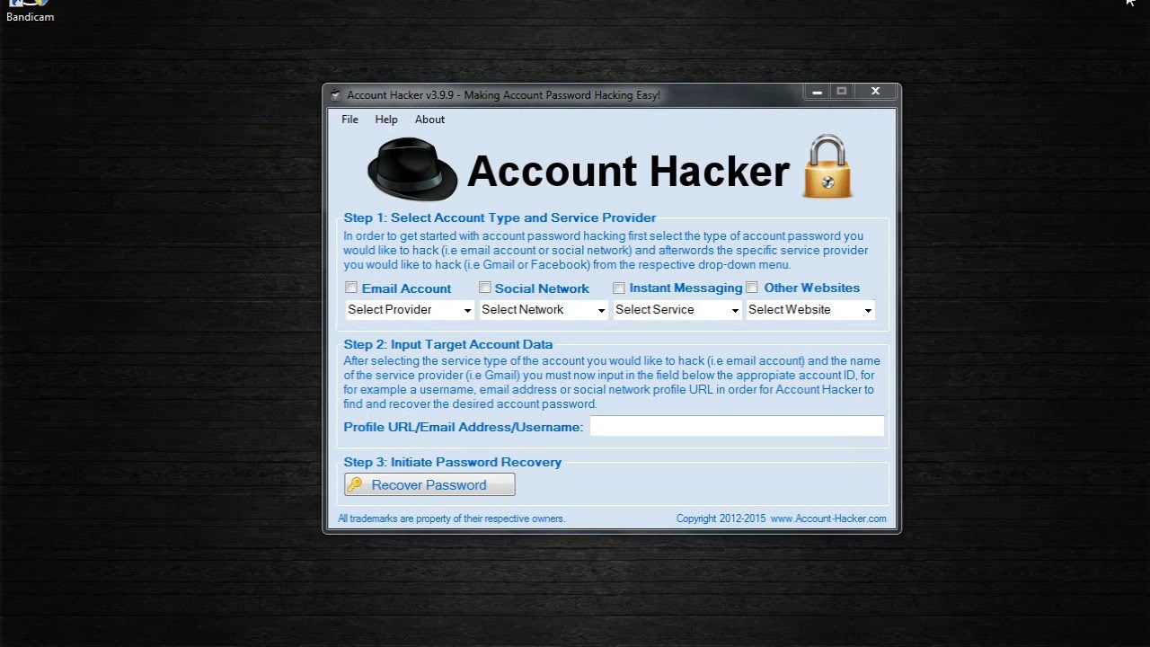 account hacker v3.9.9 activation key